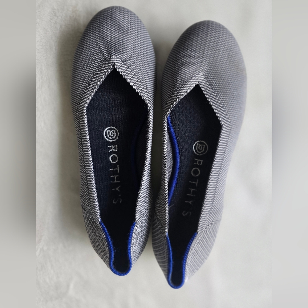 Rothy's Gray Flats Knit Comfort Loafers